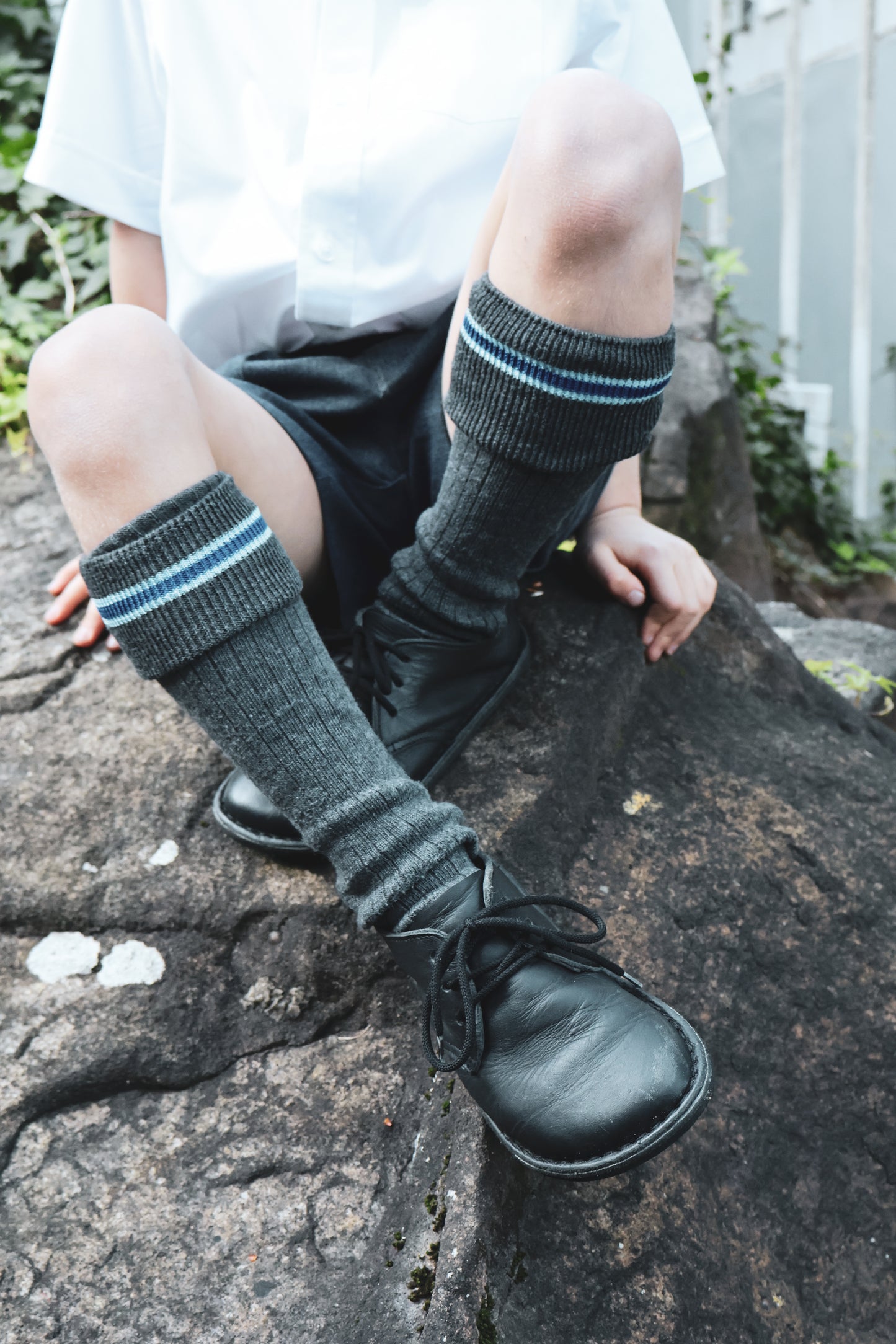 Black School Shoe - Lace up