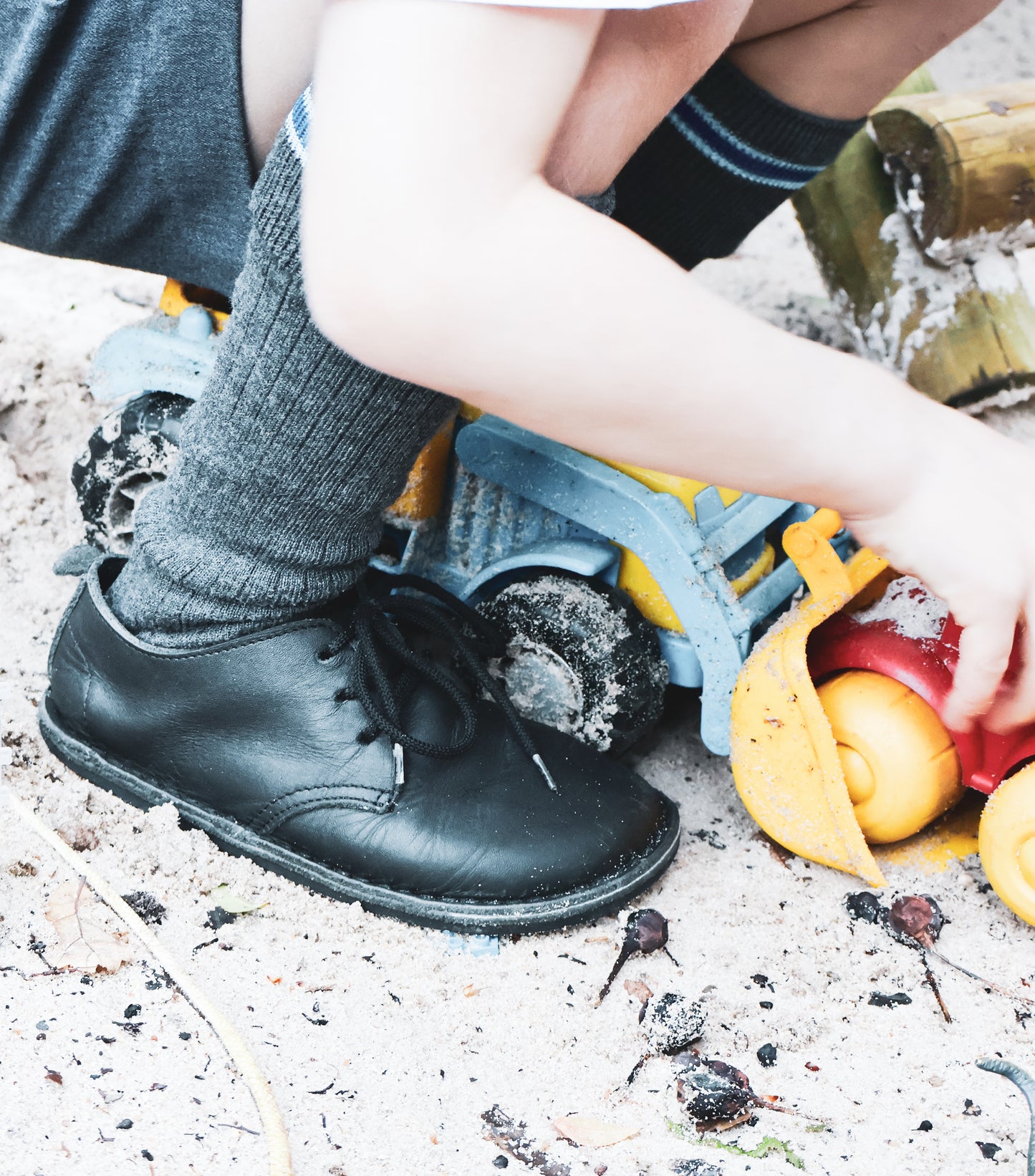 Black School Shoe - Lace up