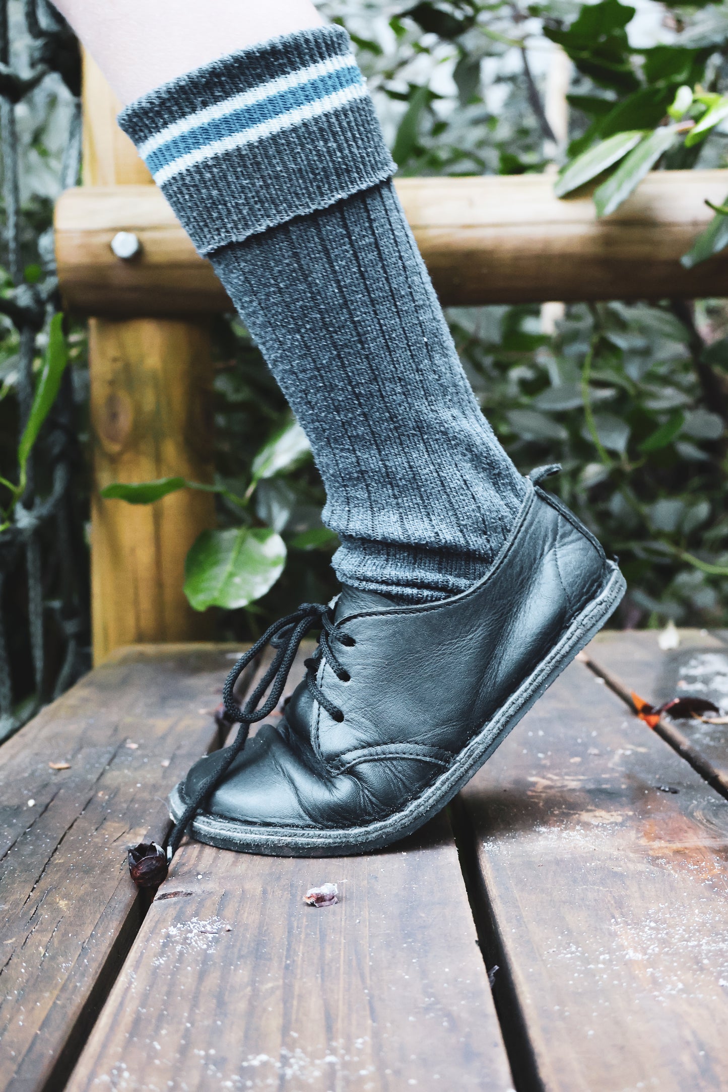 Black School Shoe - Lace up