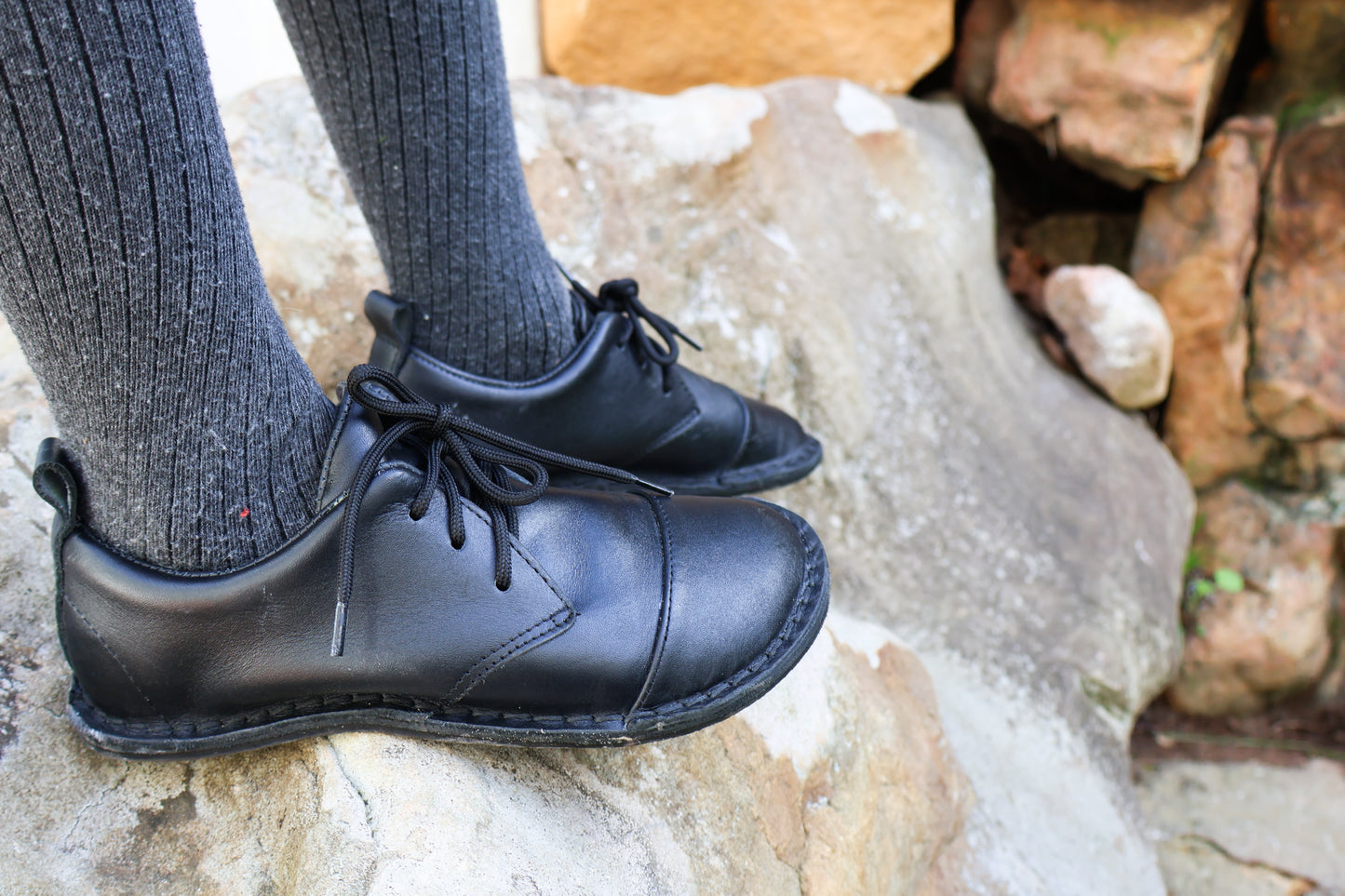 Latest Lace-up Black School Shoes