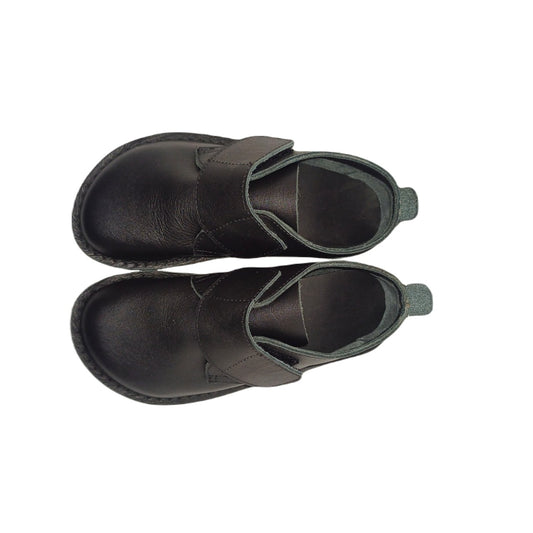 Black School Shoe - Velcro
